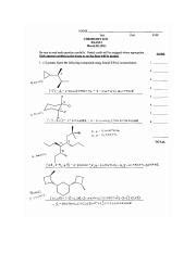 Exam 2 Ochem Docx NAME Last First 810 CHEMISTRY 2211 EXAM 2 March 02