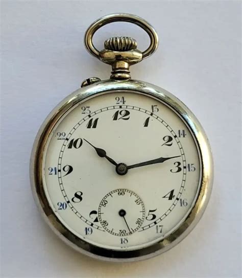 JOLIE ANCIENNE MONTRE A GOUSSET ART DECO En ARGENTAN Fonctionne EUR 40