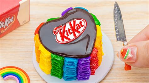 Amazing Kitkat Cake Satisfying Cute Miniature Kitkat Rainbow