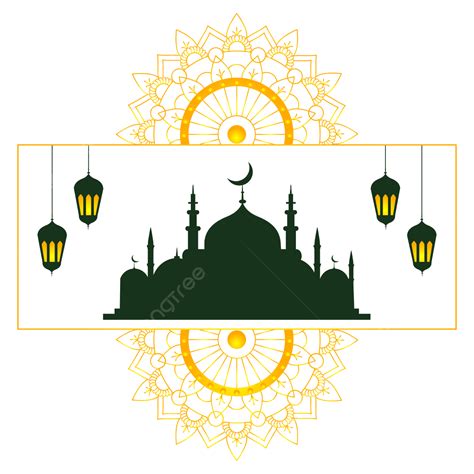 Vector Islamic Event Isra Miraj Mosque Design With Mandala Vector Isra Miraj Png And Vector