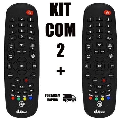 Kit 2 Controle Remoto Para Receptor Duosat Joy HD Shopee Brasil