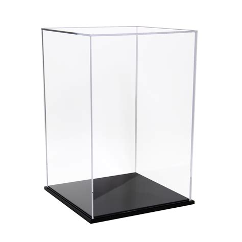 Acrylic Display Box 18h X 12w X 12l With Black Base Shoppopdisplays