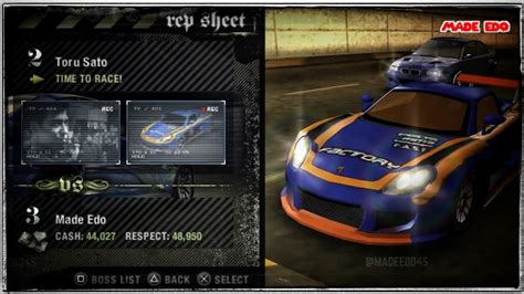 Need For Speed Most Wanted Blacklist Toru Sato Bull