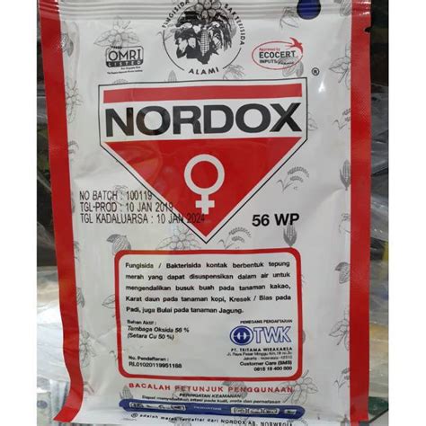 Jual Fungisida Bakterisida Nordox 56 Wp 100 Gr Shopee Indonesia