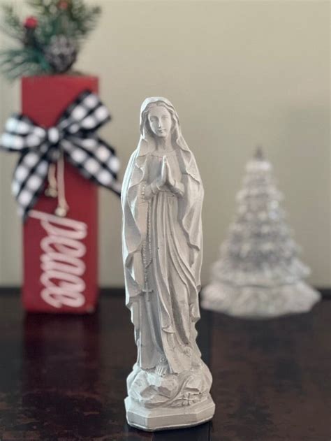 Humble Mary Concrete Statue 9 Etsy