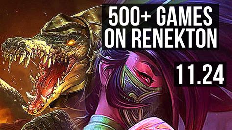 Renekton Vs Akali Top Defeat 6 Solo Kills 500 Games Kr