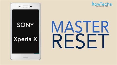 Sony Xperia X How To Do A Master Reset Youtube