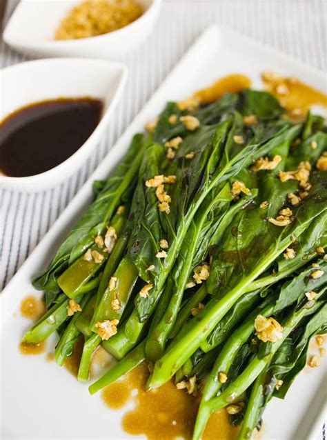 Kailan Chinese Broccoli With Garlic Infused Oyster Sauce