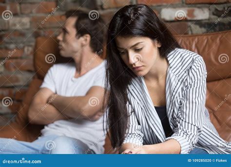 Sad Pensive Young Girl Thinking Of Relationships Problems After Stock