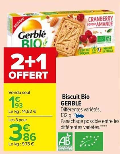 Promo Biscuit Bio Gerbl Chez Carrefour Market Icatalogue Fr