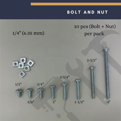 Set Galvanised Roofing Bolt Nut Screw Nut Skru