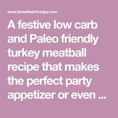 Keto Turkey Meatballs W Cranberry Glaze Low Carb Recipe Turkey