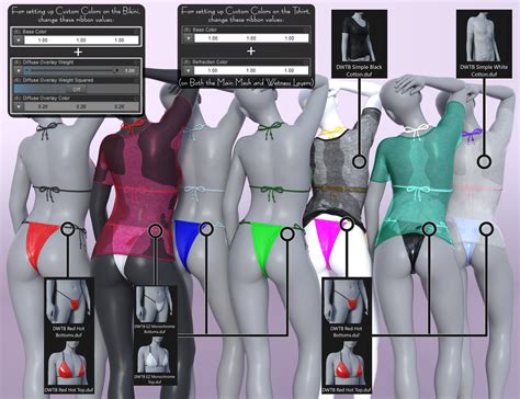 DForce Dynamic Wet Tshirt Bikini For Genesis 8 And 8 1 Females Daz 3D