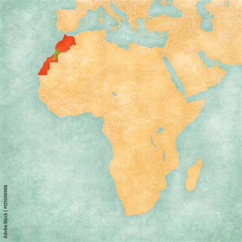 Map of Africa - Morocco Stock Illustration | Adobe Stock