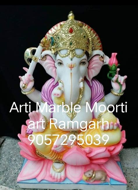 Multicolor White Marble Ganesh Ji Statues 24 Inch At Rs 45001 In Alwar