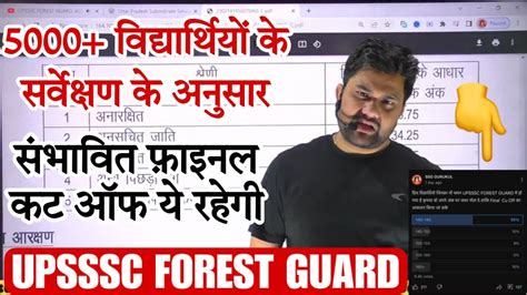 Upsssc Forest Gurad Final Cut Off Up Forest Guard Final Expected Cut