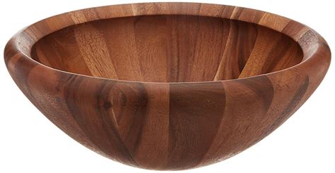 Dansk Wood Classics 16 Inch Round Salad Bowl Bowl Large Decorative