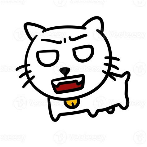 angry cat cartoon on a white background 30509780 Stock Photo at Vecteezy