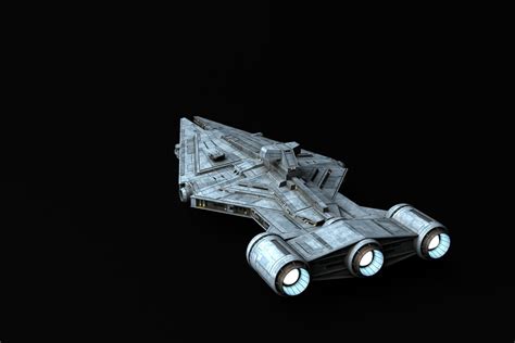 D Model Arquitens Class Light Cruiser Star Wars Vr Ar Low Poly