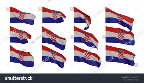 Croatia Flag Croatia Flags Collection Croatia Stock Illustration