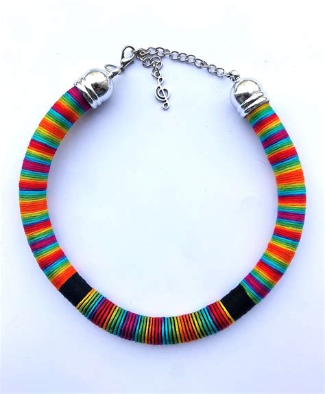 Gay Pride Jewelry Gay Pride Necklace Rainbow Choker Pride Etsy