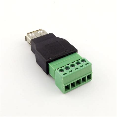 Adaptador Usb Hembra A Clemas Borne Terminal Conector Pin