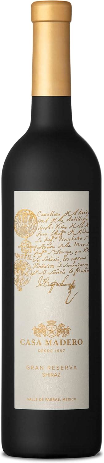 Casa Madero Gran Reserva Shiraz Vino Tinto Mexicano Elaborado Con