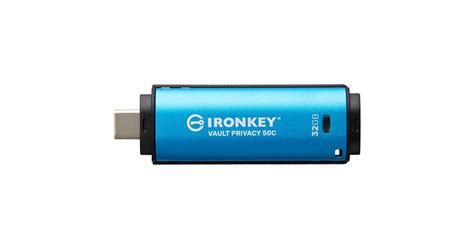 Kingston Ironkey Vault Privacy Gb Usb Stick Lichtblauw Zwart Usb