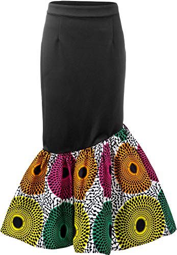 Shenbolen Women African Print Skirt Ankara Long In Pakistan Wellshoppk