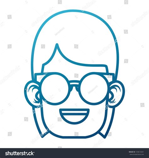 Cute Girl Glasses Cartoon Stock Vector Royalty Free 729614341