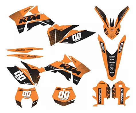 Kit Adesivos Moto Cross Trilha Ktm Gr Fico