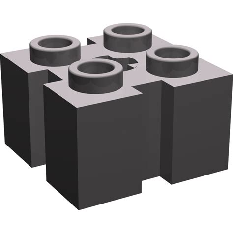 Lego Dark Stone Gray Brick X With Slots And Axlehole