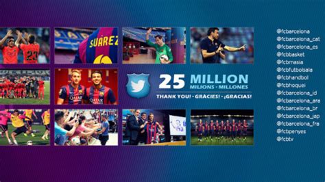 Planète Barça Le Fc Barcelone Dépasse Les 25 Millions De Followers Sur