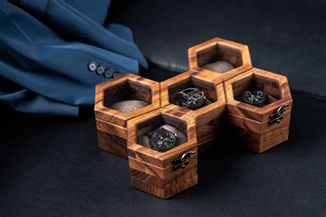 Honeycomb Wooden Watch Case, Watch Display Case, Watch Box for Men ...