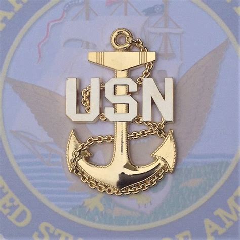 US NAVY Chief Petty Officer Stainless Steel Fouled Anchor 55 OFF