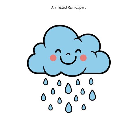 animated rain clipart template  edit