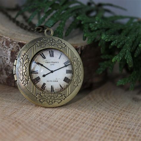 Clock Locket Etsy