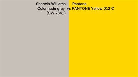 Sherwin Williams Colonnade Gray Sw Vs Pantone Yellow C Side