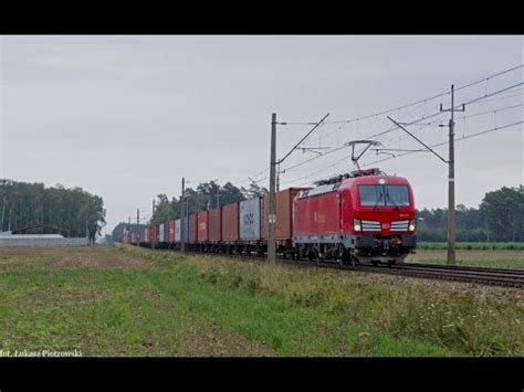 Db Cargo Czerwone Vectrony Serii Z Poci Gami Intermodalnymi Na