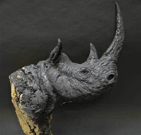 Rhino head - Winterburn Fine Art