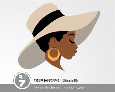 African American Svg Black Woman With Hat Svg Svg Cutting Etsy