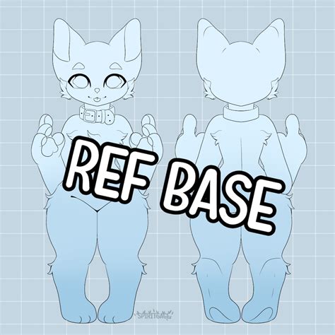 Furry Base Reference Sheet Front And Back Etsy