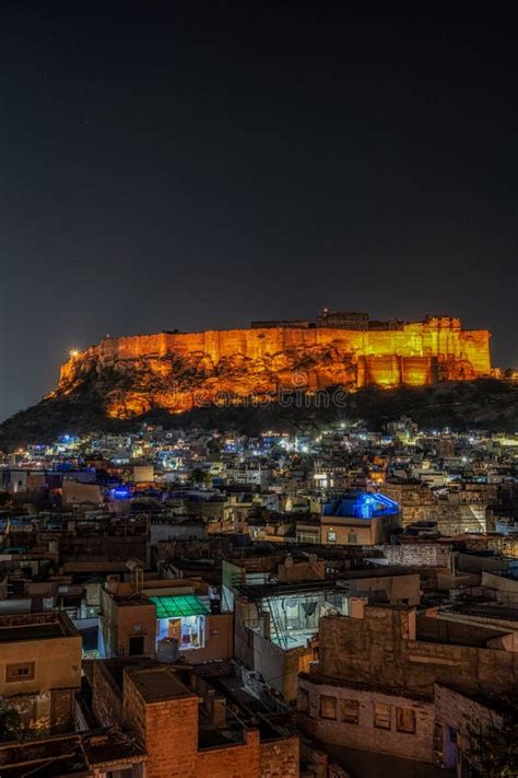 Mehrangarh Fort At Night Stock Photo Image Of Architecture 170787410