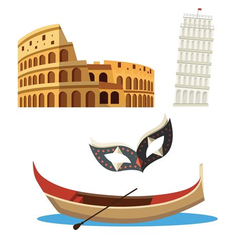 italy icons set 2227971 Vector Art at Vecteezy