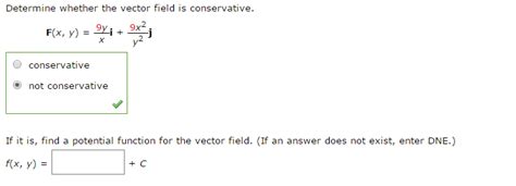 Solved Determine Whether The Following Vector Field Is Conservative Da4