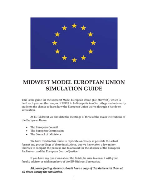 Midwest Model European Union Simulation Guide