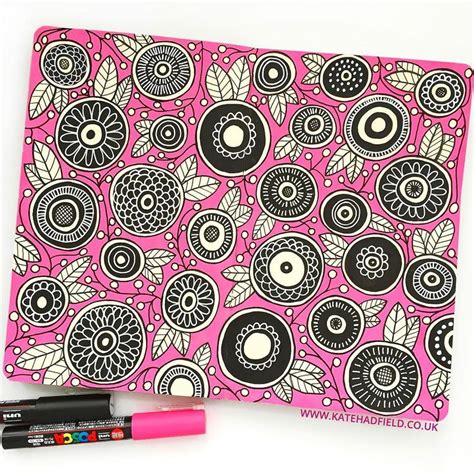 Pretty Pink Posca Pen Petal Pattern Sketchbook Doodle Inspired By