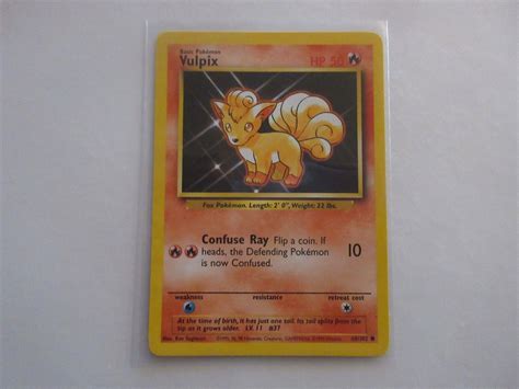 Vulpix Base Set Pokemon Card Played EBay