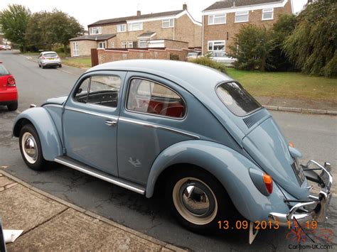 Vw Beetle 1959just Restored Inside And Outfortune Spentdove Blue