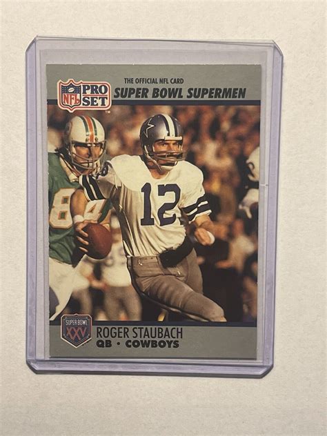 Mavin Roger Staubach Dallas Cowboys 1990 Pro Set Super Bowl Supermen